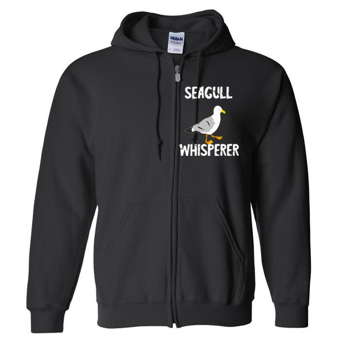 Seagull Whisperer Gull Beach Birds Harbour Albatros Terns Full Zip Hoodie