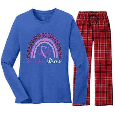 Sarcoidosis Warrior Gift Sarcoidosis Awareness Month Funny Gift Women's Long Sleeve Flannel Pajama Set 