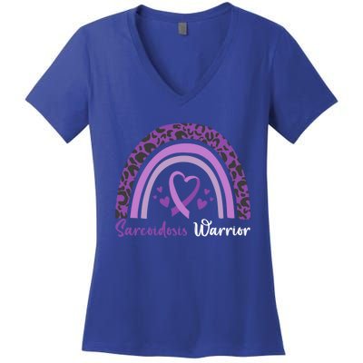 Sarcoidosis Warrior Gift Sarcoidosis Awareness Month Funny Gift Women's V-Neck T-Shirt