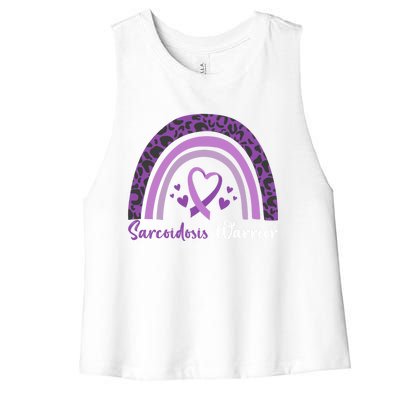 Sarcoidosis Warrior Gift Sarcoidosis Awareness Month Funny Gift Women's Racerback Cropped Tank