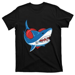 Shark With Heart, Shark Lovers Valentine Gift For Valentine Day T-Shirt