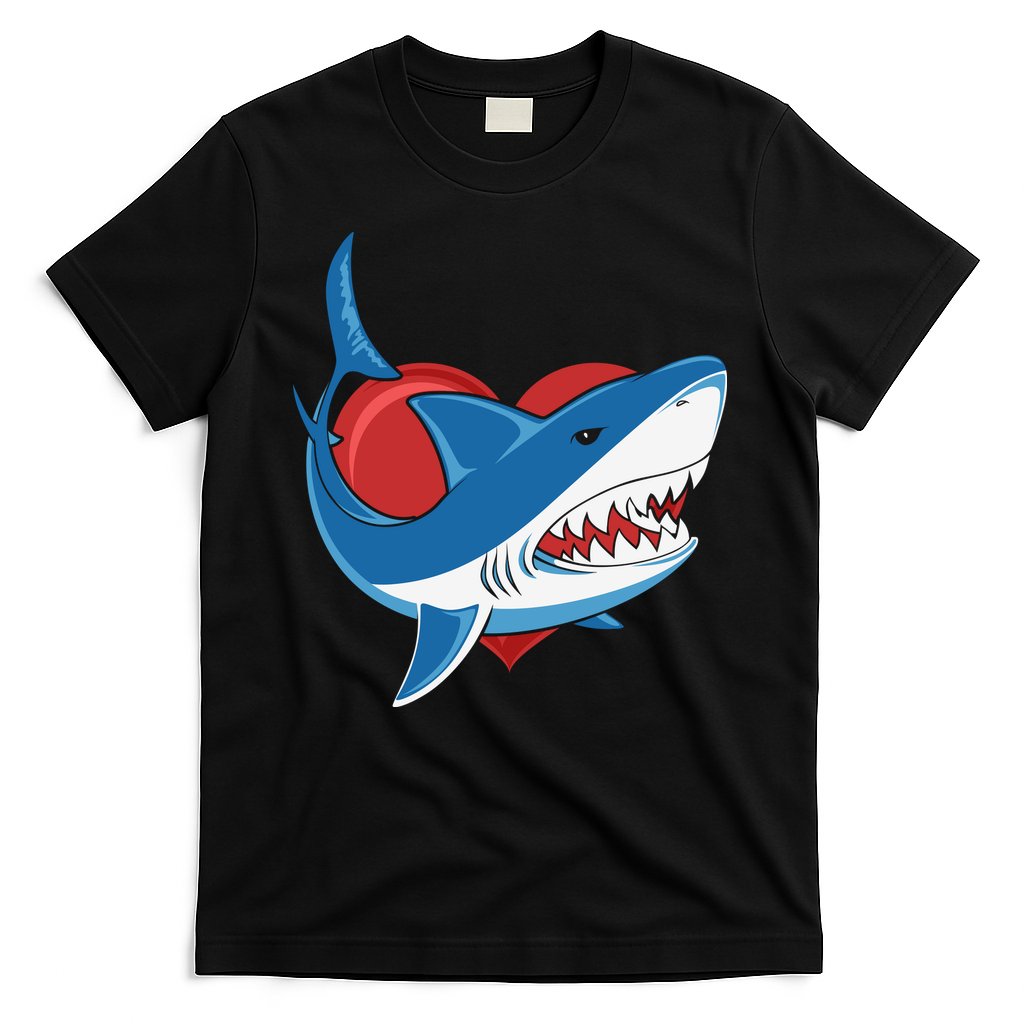 Shark With Heart, Shark Lovers Valentine Gift For Valentine Day T-Shirt