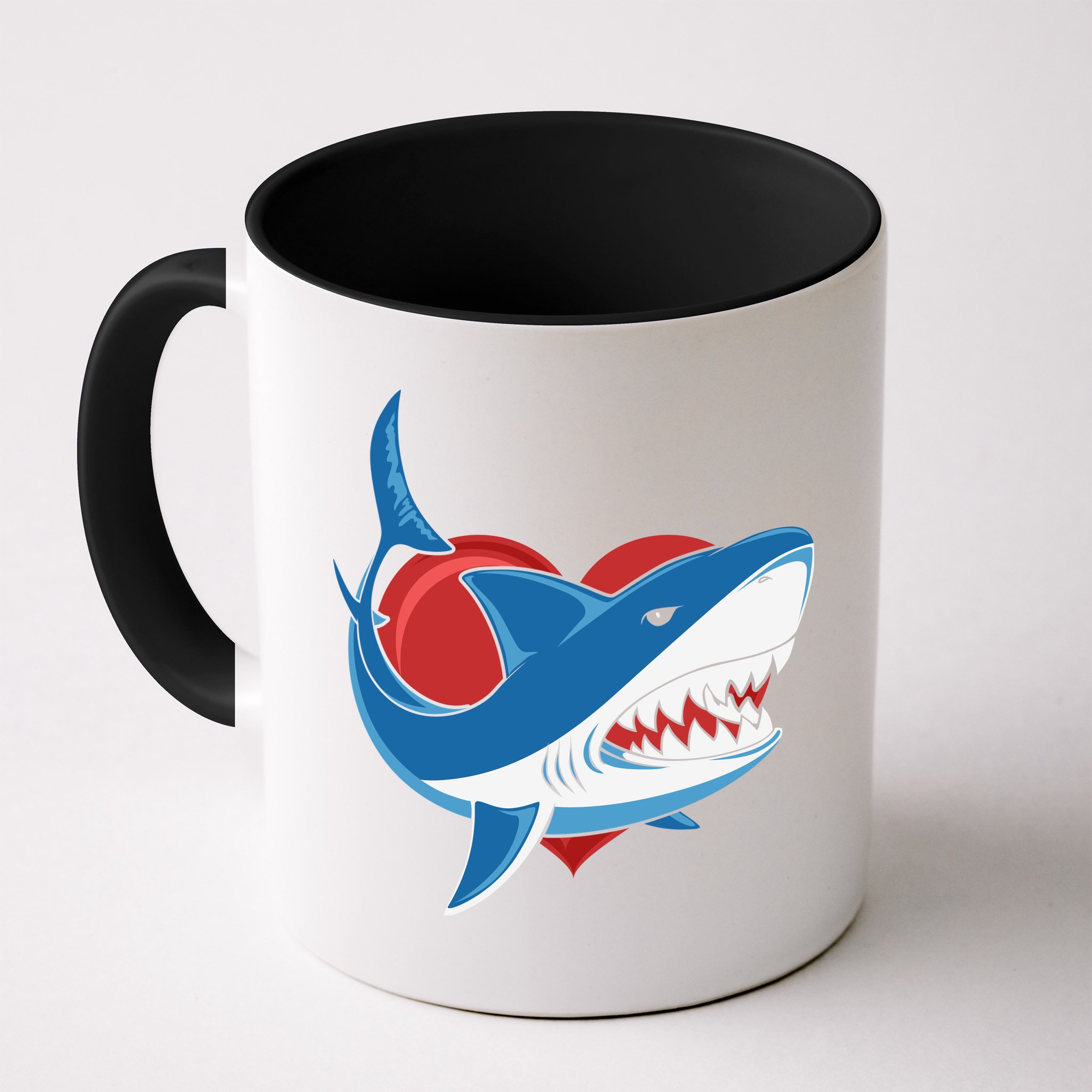 Shark With Heart, Shark Lovers Valentine Gift For Valentine Day Mug