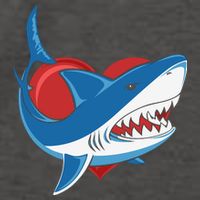Shark With Heart, Shark Lovers Valentine Gift For Valentine Day Vector Backpack