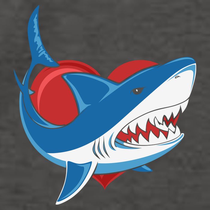 Shark With Heart, Shark Lovers Valentine Gift For Valentine Day Vector Backpack