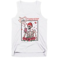 Skeleton With Hearts Drinking Coffee Valentine Valentine's Day Love Lover Couple Tank Top