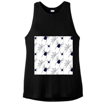 Spider Webs Halloween  Ladies PosiCharge Tri-Blend Wicking Tank