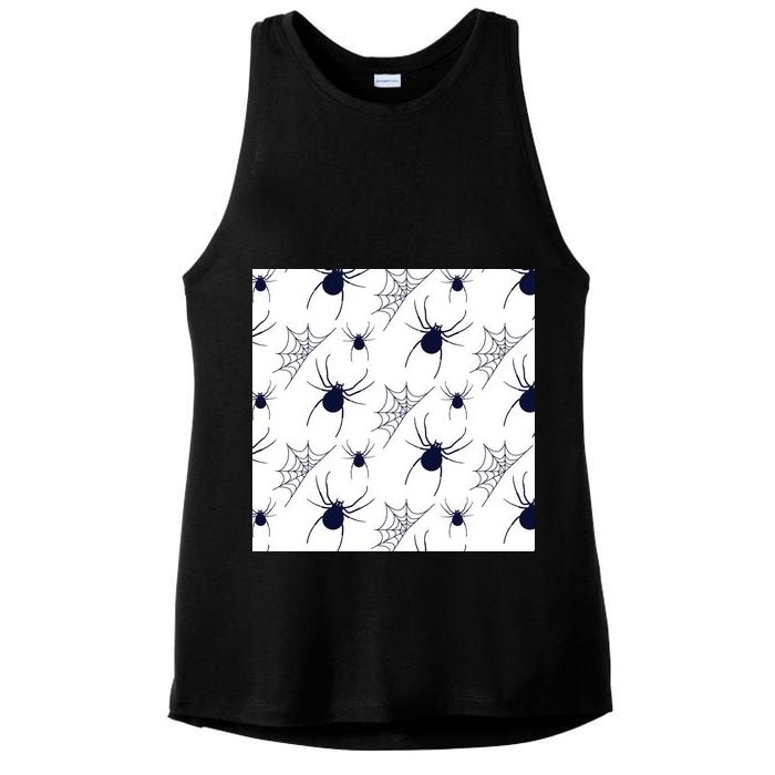 Spider Webs Halloween  Ladies PosiCharge Tri-Blend Wicking Tank