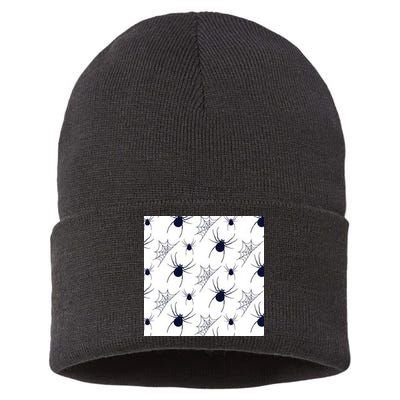 Spider Webs Halloween  Sustainable Knit Beanie