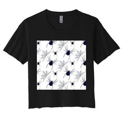 Spider Webs Halloween  Crop Top