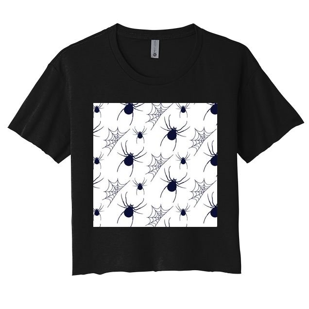 Spider Webs Halloween  Crop Top