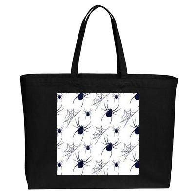 Spider Webs Halloween  Cotton Canvas Jumbo Tote