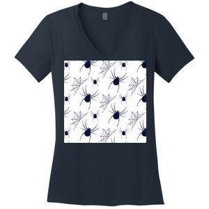 Spider Webs Halloween  Women's V-Neck T-Shirt