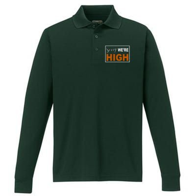 Sorry Were High Performance Long Sleeve Polo