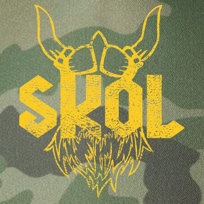 Skol With Helmet And Beard Distressed Legacy Tie Dye Trucker Hat