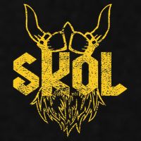 Skol With Helmet And Beard Distressed Ladies PosiCharge Tri-Blend Wicking Tank