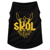 Skol With Helmet And Beard Distressed Doggie Tank