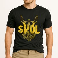Skol With Helmet And Beard Distressed Performance Shirt