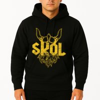 Skol With Helmet And Beard Distressed Hoodie