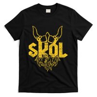 Skol With Helmet And Beard Distressed T-Shirt