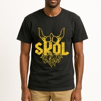 Skol With Helmet And Beard Distressed Tall T-Shirt