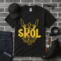 Skol With Helmet And Beard Distressed Tall T-Shirt