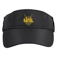Skol With Helmet And Beard Distressed Adult Drive Performance Visor