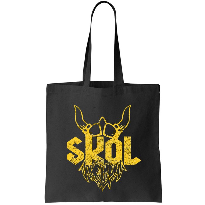 Skol With Helmet And Beard Distressed Bag