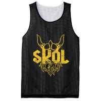 Skol With Helmet And Beard Distressed Mesh Reversible Basketball Jersey Tank
