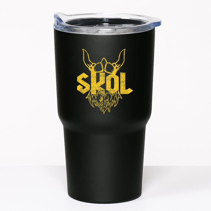 Skol With Helmet And Beard Distressed Tumbler