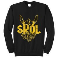 Skol With Helmet And Beard Distressed Tall Sweatshirt