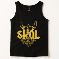 Skol With Helmet And Beard Distressed Tank Top