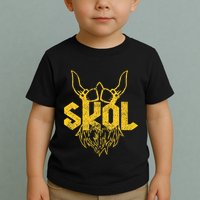 Skol With Helmet And Beard Distressed Toddler T-Shirt
