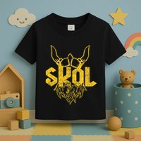 Skol With Helmet And Beard Distressed Toddler T-Shirt