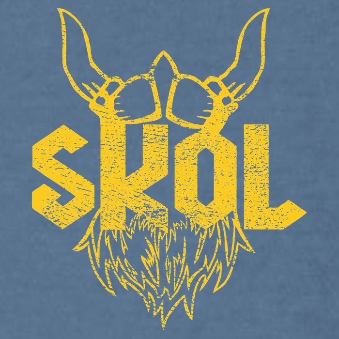 Skol With Helmet And Beard Distressed Garment-Dyed Sweatshirt