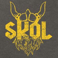 Skol With Helmet And Beard Distressed Cotton Canvas Backpack