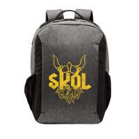 Skol With Helmet And Beard Distressed Vector Backpack