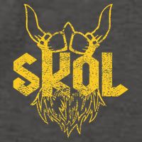 Skol With Helmet And Beard Distressed Vector Backpack