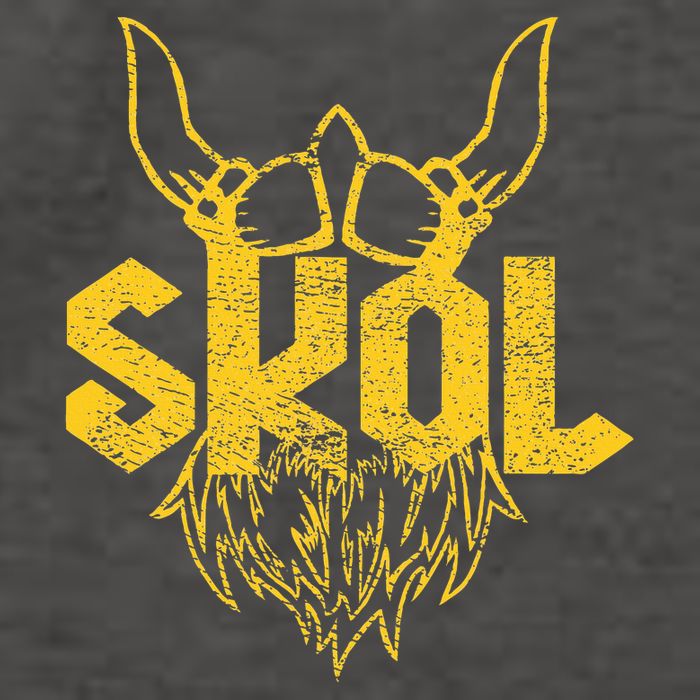 Skol With Helmet And Beard Distressed Vector Backpack