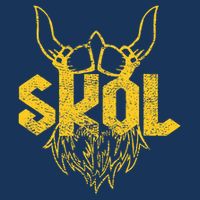 Skol With Helmet And Beard Distressed Infant Baby Jersey Bodysuit