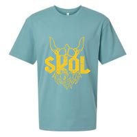 Skol With Helmet And Beard Distressed Sueded Cloud Jersey T-Shirt
