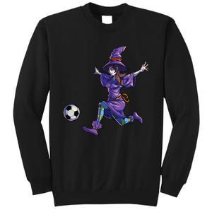 Soccer Witch Halloween Women Girl Soccer Halloween Sweatshirt