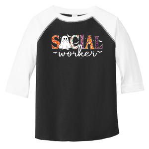 Social Worker Halloween Retro Ghost Halloween Social Worker Toddler Fine Jersey T-Shirt