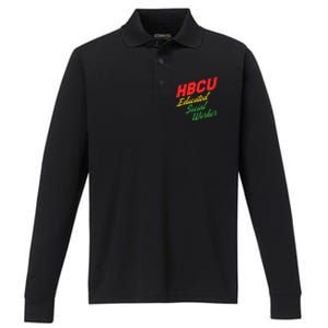 Social Worker Hbcu Social Worker Gift Performance Long Sleeve Polo