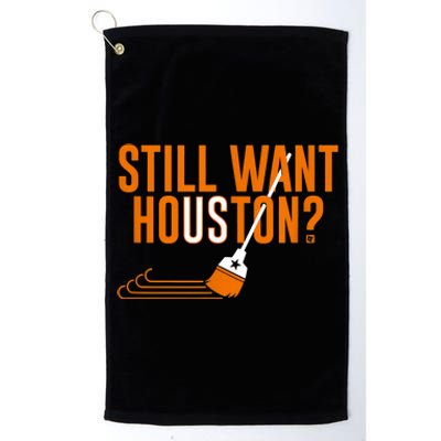 Still Want Houston Houston Baseball Platinum Collection Golf Towel