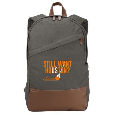Still Want Houston Houston Baseball Cotton Canvas Backpack