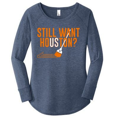 Still Want Houston Houston Baseball Women's Perfect Tri Tunic Long Sleeve Shirt