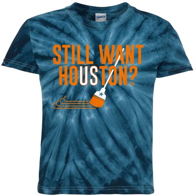 Still Want Houston Houston Baseball Kids Tie-Dye T-Shirt