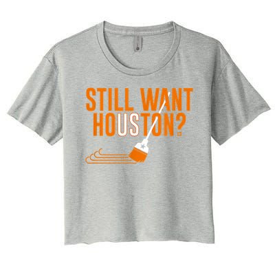 Still Want Houston Houston Baseball Women's Crop Top Tee