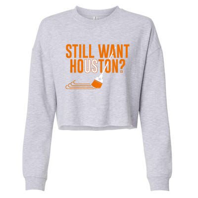 Still Want Houston Houston Baseball Cropped Pullover Crew